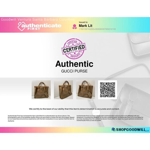 Gucci Authentic Vintage 80s GG Monogram Tan Brown Leather Tote Bag w/ Coin Pouch - Picture 12 of 12